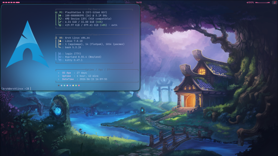 CFI-1016B (PS5 Digital) on Firmware 6.02 running Arch Linux